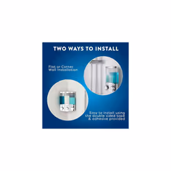 Croydex Wall Mounted Soap Dispenser - Eliminates Shower Clutter, Easy to Refill and Has a Pre-Measured Pump for Your Shower Gel, Shampoo and