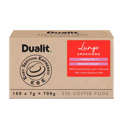 Dualit Lungo ESE Coffee Pods |100 Pack | 100 x 1 | 100 Servings of Premium Ground Caffeinated Coffee in Easy Serving Espresso ...
