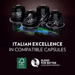 Lavazza, Espresso Maestro Dek, 100 Aluminium Capsules Compatible with Nespresso Original Machines, Chocolate and Dried Fruit Notes, Arabica & Robusta,