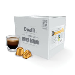 Nespresso? Compatible* Organic Colombian Aluminium Coffee Capsules by Dualit | 50 Servings - 5 X 10 Pk of Premium Eco Friendly Coffee - 100%