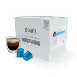Nespresso? Compatible* Decaf Recyclable Aluminium Coffee Capsules by Dualit | 50 Pack - 5 X 10 Pk - 50 Servings of Premium Eco Friendly Coffee Pods -