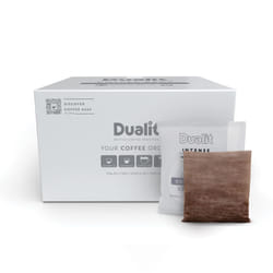 50 Premium Intense Coffee Bags by Dualit - Compostable Coffee Bag with Recyclable Sachet For Easy, Mess Free Coffee On The Go - Individually Wrapped
