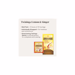 Twinings Lemon & Ginger Enveloped Tea Bags (12x20)