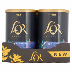 L?OR Artiste Vigoroso Instant Coffee 95g Intensity 8 (Pack of 6 Tins, Total of 570g)