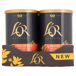 L?OR Artiste Delicato Instant Coffee Intensity 8 Tins, 6 x 95g