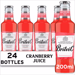 Britvic Cranberry Juice - Expertly Blended Drink - Pack of 24 x 200ml