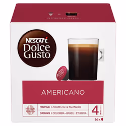 Nescafe Dolce Gusto Caffe Americano Coffee Pods (Pack of 3, Total 48 Capsules)