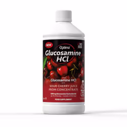 Optima Glucosamine HCL Cherry Juice Concentrate, Natural, Vegan, No Added Sugar, No Artifical Sweetners, 1200 mg per Serving, ...