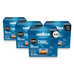 Lavazza A Modo Mio Dek Cremoso Coffee Capsules (4 Packs of 16)