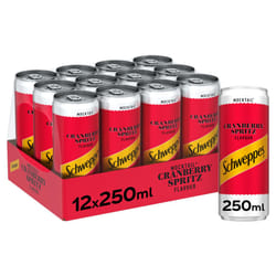 Schweppes Can Cranberry Pomegranate 250 ml (Pack of 12)