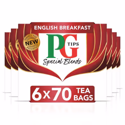 PG Tips Special Blends English Breakfast Tea Bags Bulk Bold, Strong & Flavourful 6 x 80 Tea Bags 420 Plant Based Biodegradabl ...