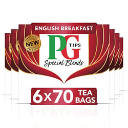 PG Tips Special Blends English Breakfast Tea Bags Bulk Bold, Strong & Flavourful 6 x 80 Tea Bags 420 Plant Based Biodegradable Teabags