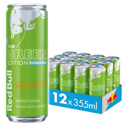Red Bull Energy Drink Sugar Free Summer Edition Curuba-Elderflower, 355ml x 12