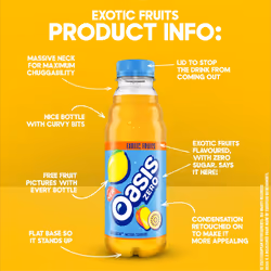 Oasis Exotic Fruits Zero 12 x 500ml