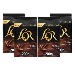 L'OR Forza Coffee Beans 200g Intensity 9 (4 x 200g, 800g Total)