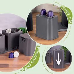 Dualit EcoPress? Duo Max Aluminium Coffee Capsule Recycling Tool - Compatible with Nespresso? & Dualit Capsules & Coffee Grounds