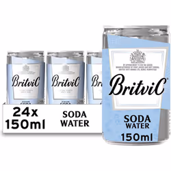 Britvic Soda Water, 24 x 150ml Can
