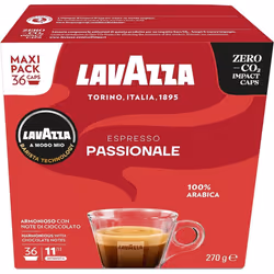 Lavazza A Modo Mio Espresso Passionale Coffee Capsules (Pack of 3, Total 108 Pods)