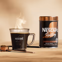 NESCAF? Roastery Dark Roast Premium Instant Coffee, Bold Intense Arabica and Robusta Coffe, 95g (Pack of 6)