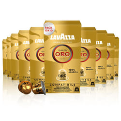 Lavazza, Qualit? Oro, Nespresso Compatible Aluminium Capsules, 10 Packs of 10 Capsules