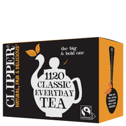 Clipper Tea Everyday Fairtrade Black Tea Bags Set of 1120 | Bulk Catering Pack of 1120 Teabags | Unbleached, Plastic Free & Biodegradable | Perfect