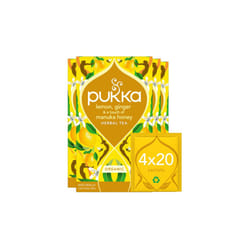 Pukka Herbs | Organic Lemon, Ginger & Manuka Honey Herbal Tea Box | Immune Boosting Infusion With Turmeric | Ideal For Daily Support | Caffeine Free |