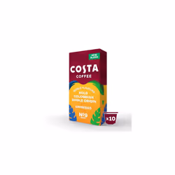 Costa Bold Colombian Single Origin Aluminium Coffee Pods (Pack of 10, Total 100 Coffee Capsules)