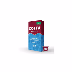 Costa Smooth Decaf Roast Aluminium Coffee Pods (Pack of 10, Total 100 Coffee Capsules)