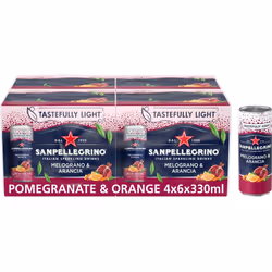 San Pellegrino Italian Sparkling Drinks Pomegranate & Orange 4x6x330ml