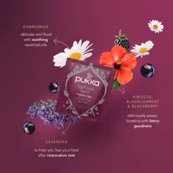 Pukka Herbs | Night Time Berry Organic Herbal Sleep Tea Box | Chamomile, Lavender & Elderberry Tea | Ideal For Bedtime Relaxation | Caffeine Free | 4