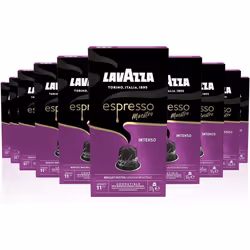 Lavazza, Espresso Maestro Intenso, 100 Aluminium Capsules Compatible with Nespresso Original Machines, Wood, Spice, & Cocoa N ...