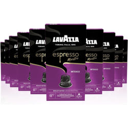 Lavazza, Espresso Maestro Intenso, 100 Aluminium Capsules Compatible with Nespresso Original Machines, Wood, Spice, & Cocoa Notes, Arabica & Robusta,