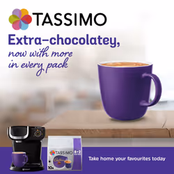 Tassimo Cadbury Hot Chocolate Pods x10 (Pack of 5, Total 50 Drinks)