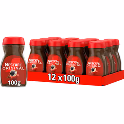 NESCAF? Original Instant Coffee 100g, Rich Aroma, Full and Bold Flavour (Pack of 12)