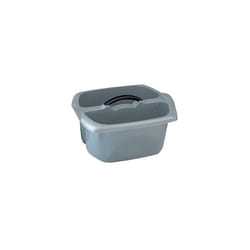 Addis 518523 Eco 100% Recycled Plastic Utility Cleaning Caddy with Twin Compartment and Handle, Light Grey, 9 litres