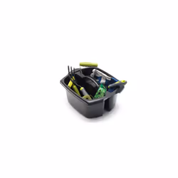 Addis 518523 Eco 100% Recycled Plastic Utility Cleaning Caddy with Twin Compartment and Handle, Light Grey, 9 litres