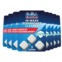 Finish in Wash Dishwasher Cleaner | Original | Pack of 8 x 3 Tabs|Cleans Hidden Grease & Grime