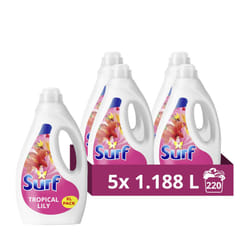 Surf Tropical Lily Laundry Washing Liquid 220 washes with a joy-infused fragrance with natural essential oils lasting up to 12 hours in wear Detergent