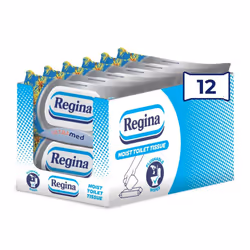 Regina Moist Toilet Tissue UltraMed ? 12 Pack, Each with 42 Flushable moist toilet tissues with Panthenol Lotion & Hamamelis ...