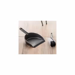 Addis Housewares Dustpan and Soft Brush Set, Metallic Silver