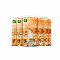 Air Wick Plug in Diffuser Refill, Pumpkin Spice & Everything Nice, Pack 6 x 19ml, Long Lasting Fragrance, Lasts up to 600 day ...