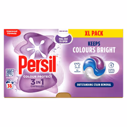 Persil Colour Protect 3 in 1 Washing Capsules keeps colours bright for outstanding stain removal in quick & cold washes 108 w ...