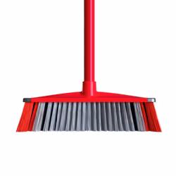 Vileda 160498 Long Handled Dustpan and Brush Set - 3 Action Broom and Dust pan with Long handle to reduce bending.