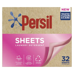 Persil Laundry Detergent Sheets Uplifting Fragrance Sheets Clean & Care Biodegradable Laundry Sheets 32