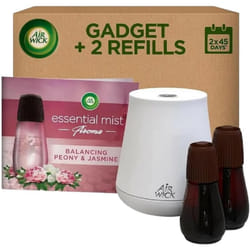 Air Wick Essential Mist Bundle Kit, Peony & Jasmine, 1 Device & 2 refill (20ml), Natural Essential Oils, Last up to 45 days, Air freshener