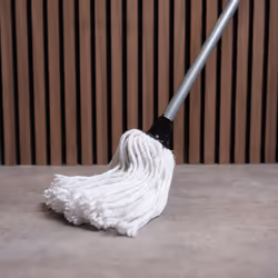 Addis Cotton Mop Made from Recycled Cotton with 3 Piece Handle in Metallic and Grey. Easy To Assemble
