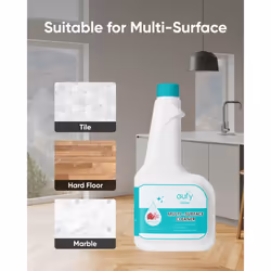 eufy RoboVac Hard Floor Cleaning Solution (2 Bottles), Compatible with X10 Pro Omni, C20 Omni, X9 Pro, X8 Pro Series, L60 Hybrid Series, 16 fl oz /
