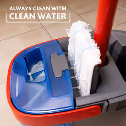 Vileda H2PrO Flat mop system - Revolutionary clean and dirty water separation - Water-saving design - Compact storage - Ergonomic handle - Microfibre