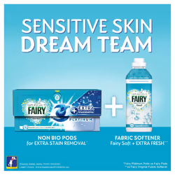 Fairy Non Bio Platinum PODS? Washing Liquid Capsules, 104 Washes (52x2), With Extra Stain Removal