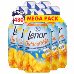 Lenor Outdoorable Fabric Conditioner 480 Washes (8x60), Summer Breeze - Ultra Concentrated Freshness